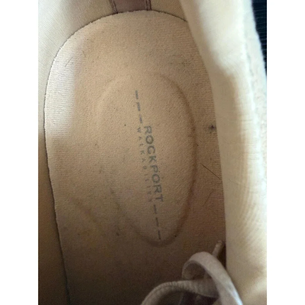 Rockport Womens Sneaker Tan Beige AdiPRENE Lace Up Walking Shoe Size 9